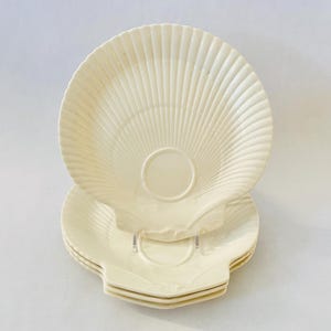 Vintage Wedgwood of Etruria Barlaston Nautilus Scallop Snack Plates - Home Decor - Housewares - Entertaining