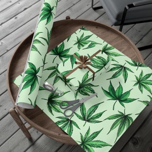 Eco-friendly, sustainable, wrapping paper, Cannabis gift, Cancer survivor gift wrap, Hemp wrapping paper