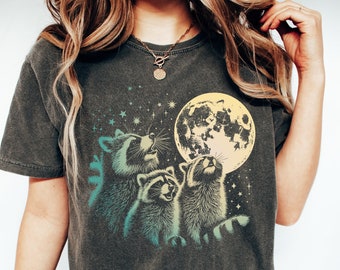 Funny Raccoon Graphic Tee, Comfort Colors Trash Panda Shirt