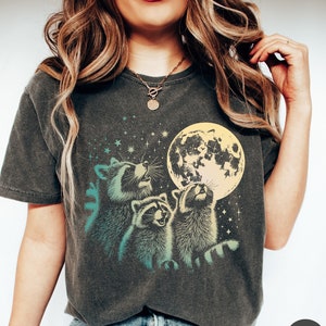 Funny Racoon T-shirt, Comfort Colors Baggy Shirt, Trash Panda Shirt, Raccoon Graphic Tee, Trash Pack Raccoon Gang Top