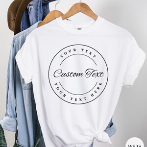 Personalized Your Text Here Oversized Comfort Color Shirt, Custom Aesthetic Add Your Text Comfort Colors Shirt, Customize Your Own Shirt