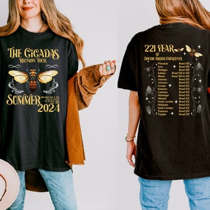 Cicada Fest 2024 Comfort Colors T-shirt, Cicada World Tour Top, Cicada Emergence Unisex Tee, Funny Bug Lovers Cicada Shirt
