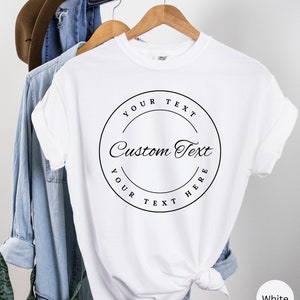 Personalized Your Text Here Oversized Comfort Color Shirt, Custom Aesthetic Add Your Text Comfort Colors Shirt, Customize Your Own Shirt