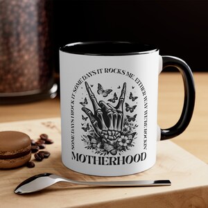 Rockin Mama Coffee Mug, 11oz Skeleton Mom Mug, Mothers Day Gift, Cool Moms Motherhood Gift