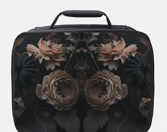 Gothic Floral Insulated Lunch Box, Thermal Lunch Bag