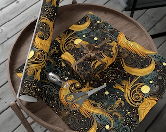 Celestial Moon & Sky Wrapping Paper, Eco-Friendly Gift Wrap