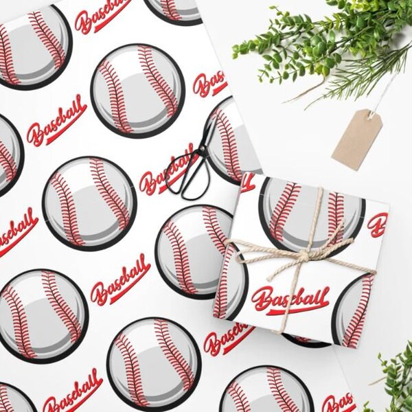 Baseball Wrapping Paper Etsy
