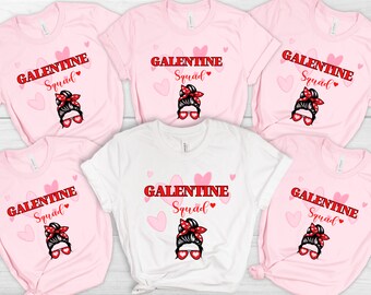 Galentins Shirts, Galentine Gift for friends, Bestie Galentins Matching Tops, Valentines Galentins Party Favors, Squad V-day shirts