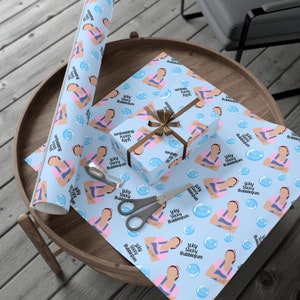 Ms Rachel Kindergeburtstag-Geschenkpapier, Ms Rachel Geburtstags-Geschenkpapier, Baby-Jungen-Geburtstags-Geschenkpapier