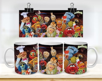 11 & 15 Oz The Muppets Mug  Sublimation Mug Template - Cricut Mug Press Sublimation Wrap - Mug Design JPG 300 DPI