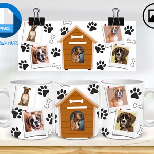 11 & 15 Oz Dog Pet ( ADD Your Own Images ) Sublimation Mug Template - Cricut Mug Press Sublimation Wrap - Mug Design JPG - 300 DPI