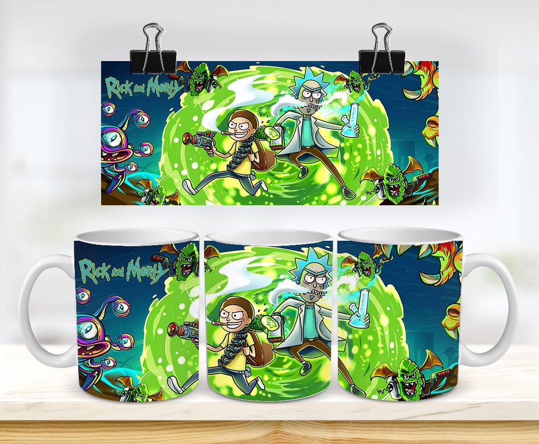 Rick And Morty Mug
 11 & 15 Oz Rick and Morty Sublimation Mug Template Cricut Etsy