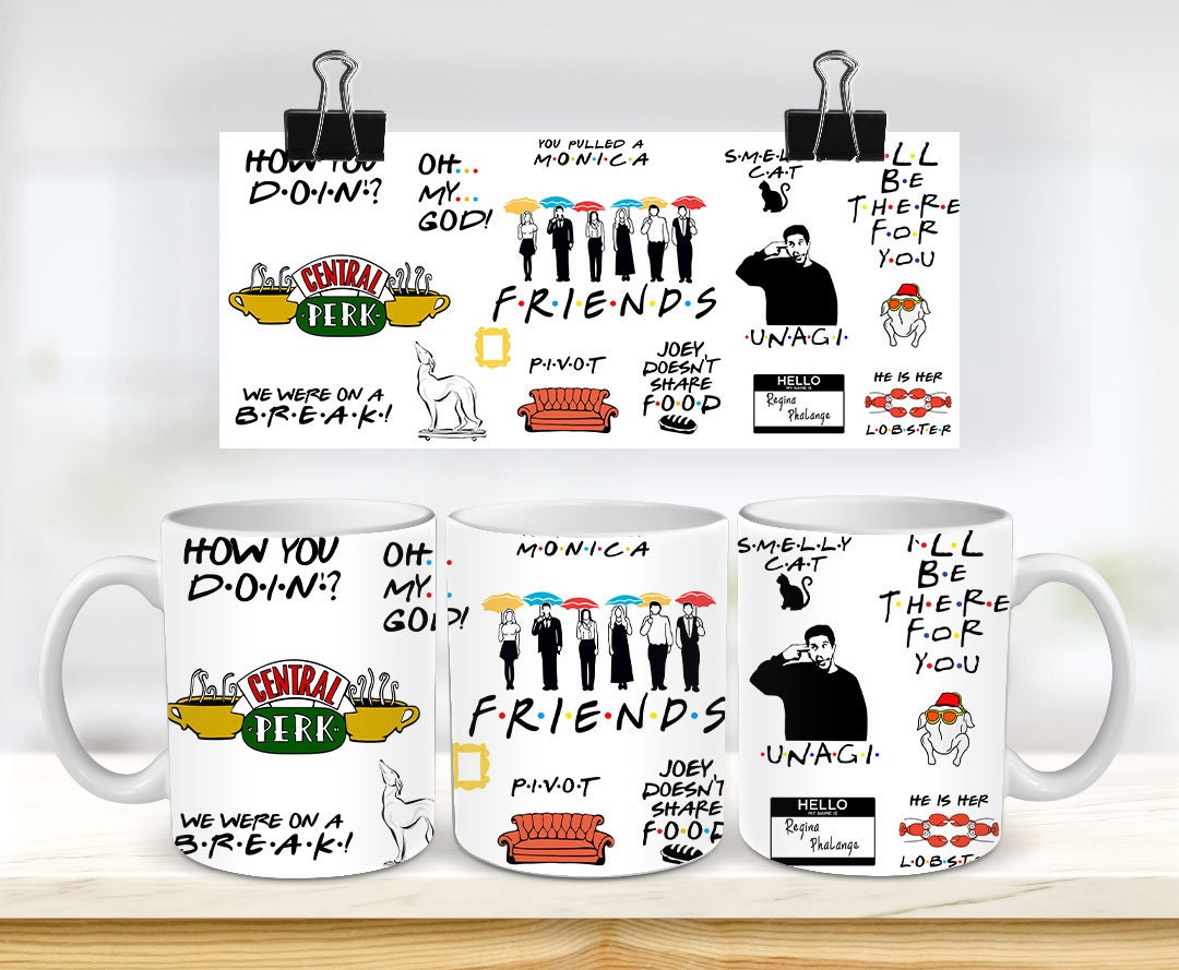 Mug Friends - Logo Central Perk - Céramique 325ml - Passe Micro-ondes - Neuf Avec Boîte