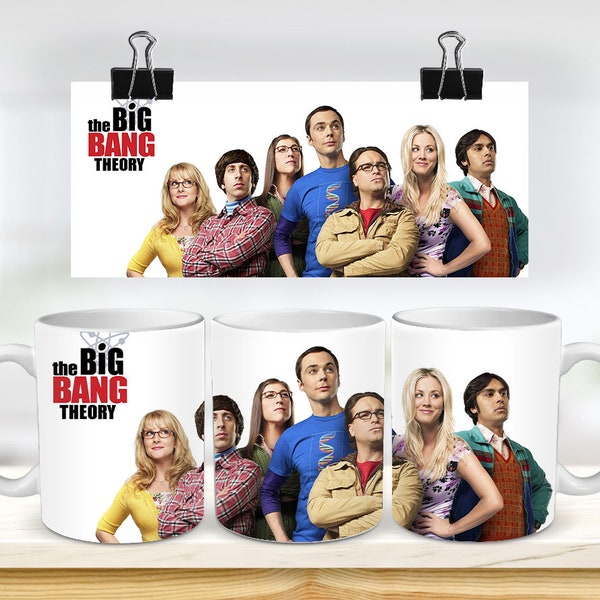 11 & 15 Oz The Big Bang Theory Sublimation Mug Template - Cricut Mug Press Sublimation Wrap - Mug Design JPG- 300 DPI