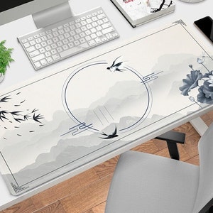 Circling Birds Mouse Pad | Large Mouse Pad | Office Laptop Mat | Soft Anti-slip Desk Mat | Custom Design | Cute Gift | Cute Mouse Pad