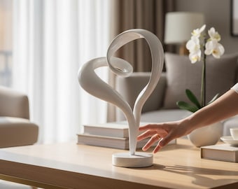 Abstract Heart Sculpture STL – Modern Minimalist 3D Model