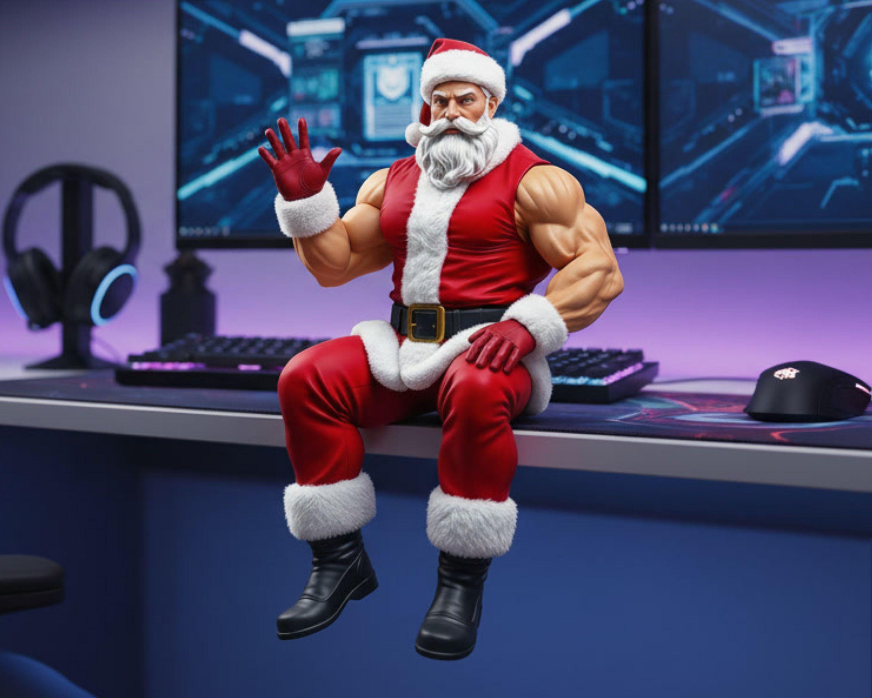 Buff Santa STL - Muscular Santa Claus Sitting Statue for 3D Printing - Etsy