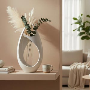Art contemporain sculpture fichier numérique STL modèle de décoration imprimable 3D minimaliste