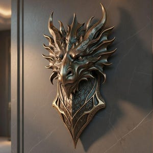 Dragon Wall Bust STL - Digital Download