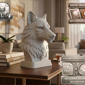 フェンリルの胸像 神話の狼神 STL 3Dプリント用 – 特別発売価格