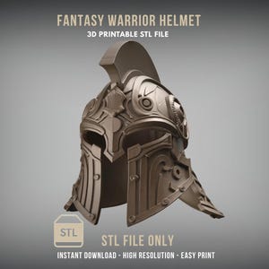Fantasy Warrior Helmet – 3D Printable STL File