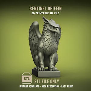 Sentinel Griffin Mythical Guardian Statue 3D STL Printable – Special Launch Price