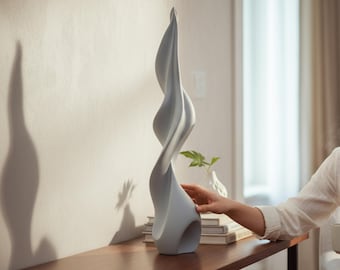 Modern Abstract 3D STL Sculpture – Minimalist Table Decor, Digital Model for 3D Printing
