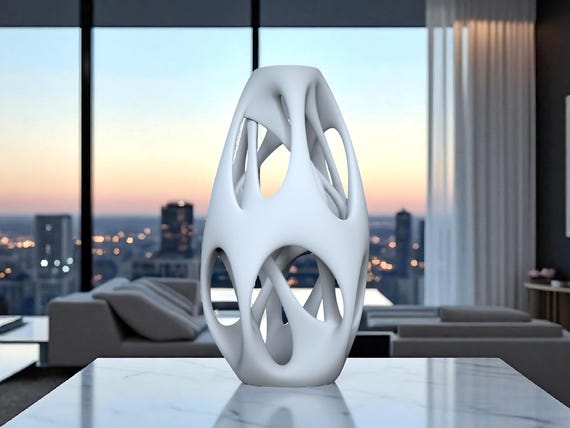 Modern Geometric Vase – STL 3D Printable Home Decor