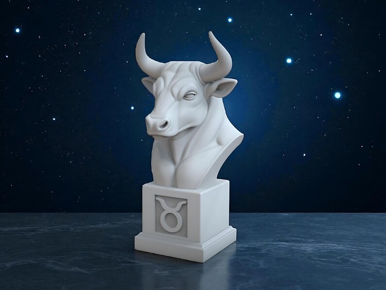 Taurus Sttle Taurus Zodiac Bust Statue – 3D Printable Astrology Bull STL Model - Etsy