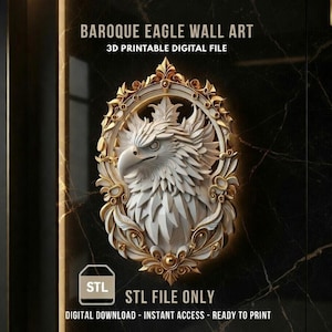 Águila de estilo barroco – Archivo STL decorativo para impresión 3D