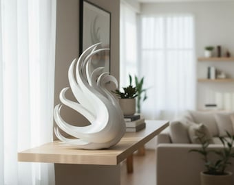 Flux Arc – Decoración escultórica abstracta STL / Archivo de impresión 3D de forma fluida moderna