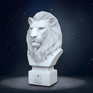 Leo Zodiac Bust Statue – 3D Printable Astrology Decor STL