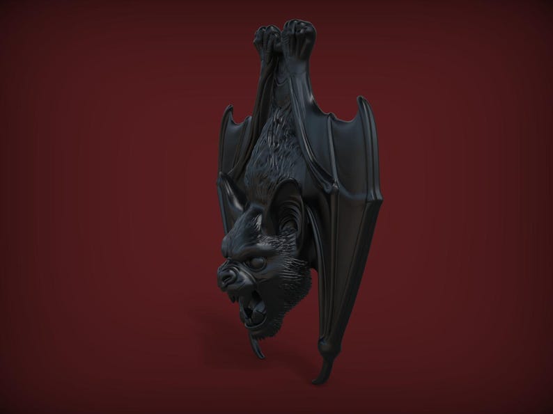 Hanging Bat Wall Decor – 3D Printed Gothic Halloween Decoration - Etsy