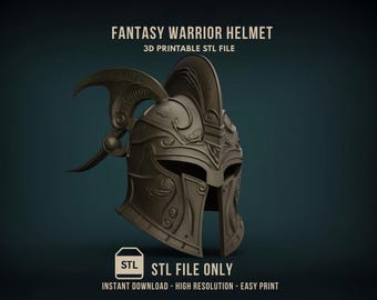 Fantasy Krieger Helm Ornamental 3D STL Printable Spartan-inspiriert - Sonderpreis