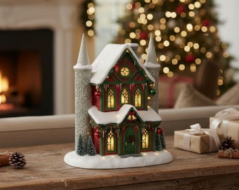 Christmas Gothic House STL | Winter Village 3D Print File