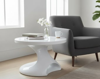 Modern Twist Coffee Table STL File – Futuristic Organic 3D Printable Table Design