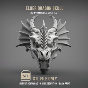 Elder Dragon Skull – 3D Printable STL File