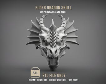 Elder Dragon Skull – 3D Printable STL File