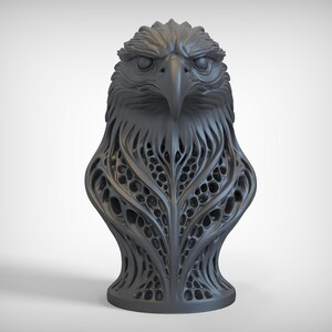 Abstract Eagle Sculpture STL | Modern Decor 3D Print File image 4