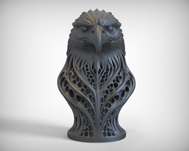 Abstract Eagle Sculpture STL | Modern Decor 3D Print File image 4