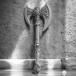 Gothic Battle Axe Sculpture – Cosplay & Display 3D STL Model – Special Launch Price