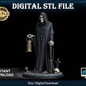 Model STL The Lantern Keeper Gothic Grim Reaper do druku 3D