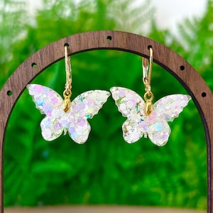 Butterfly Earrings, Whimsical Boho Earrings, Fairycore Jewelry, Nature Inspired Dangle Earrings, Cute Butterfly Jewelry, Festival Jewelry