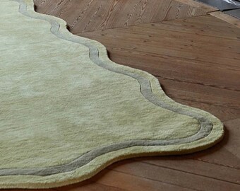 Corner snack Irregular shaped Modern designe hand Tufted NewZeland woolen Area Rug ..5x8,/6x9/8x10/9x12/10x14