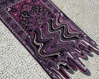 Beutyful Purple melting Rug  Hand Tufted woolen Area rug