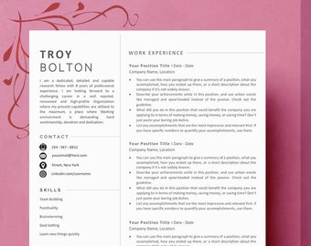 Resume Template Word & Pages, Google Docs Resume, CV Template, Modern Resume Template for Pages, Modern Executive Resume Template 2023