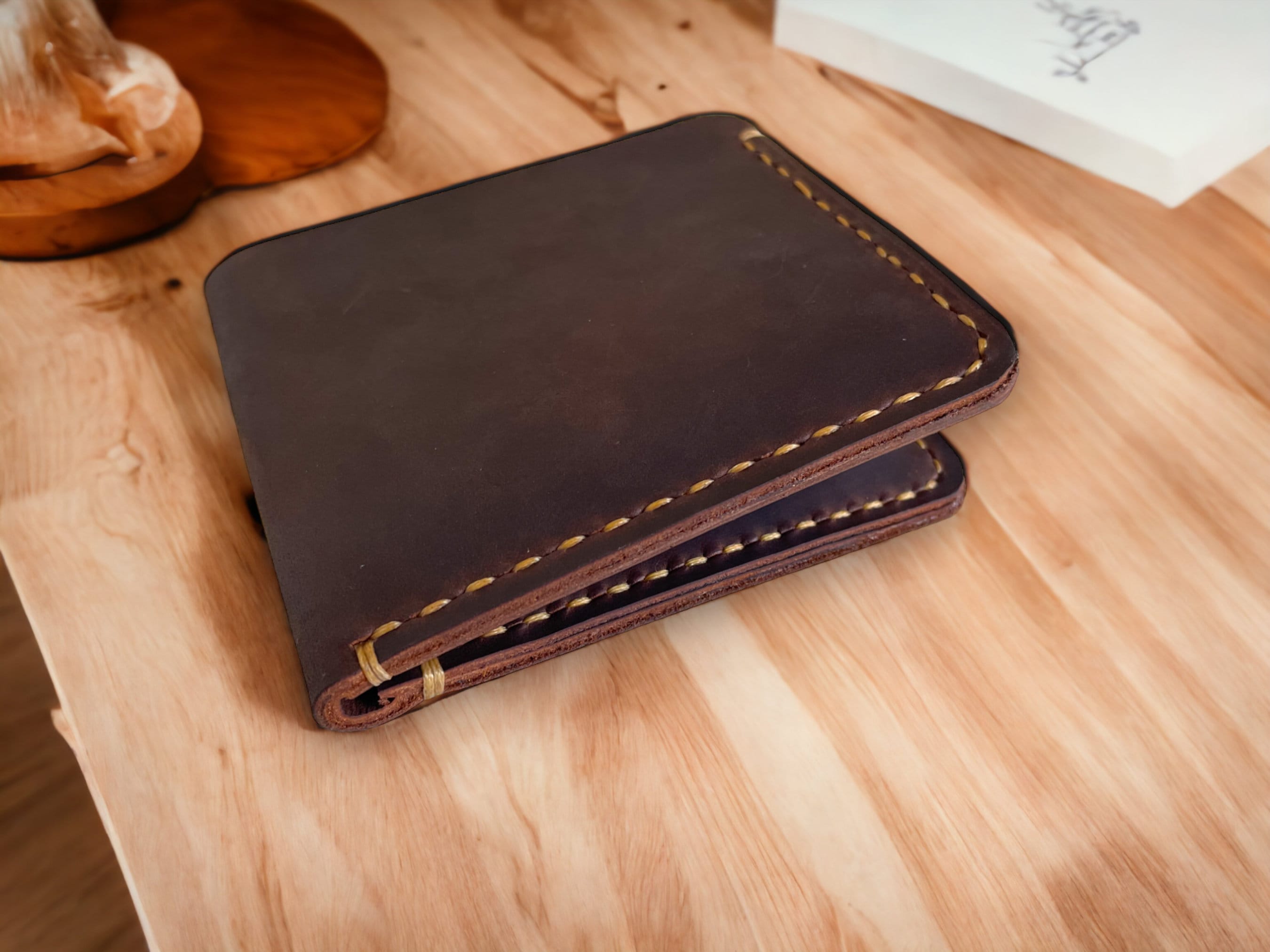 Full Grain Leather Bifold Men’s Wallet, Handmade leather wallet, Classic Mens Wallet, Bifold Wallet,Minimalist wallet,Gift For Mens