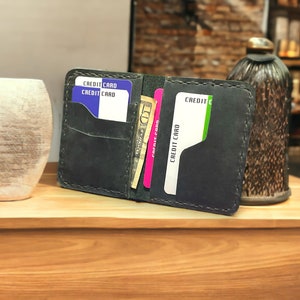 Cartera Minimalista Tarjetero Personalizado Cartera Ultra Delgada Cartera para Hombre Cartera para Mujer, Verde