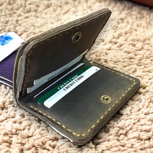 Men's Leather Wallet, Stylish Card Holder Wallet, Minimalist Card wallet, Perfect Gift for Him, Compact Card Holder for Men, Christmas Gift