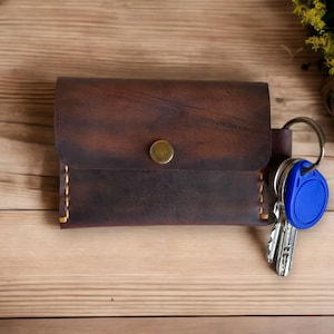 Wallet Keychain, Credit Card Holder Case Change Coin Purse Gifts for Her,Keychain Wallet,Leather Card Holder,Card Holder Keyring